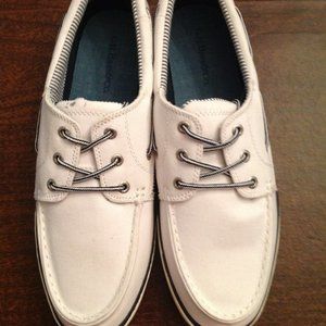 G. H. Bass & Company Oliver White Canvas Boat Shoes 11.5M - New with Defects